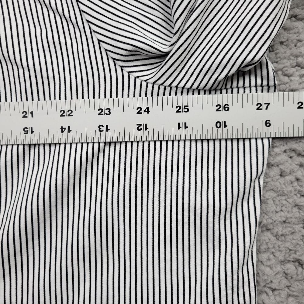 Lane Bryant Shirt Womens ' 26 White Black Striped Long Sleeve Button Up - Picture 8 of 15